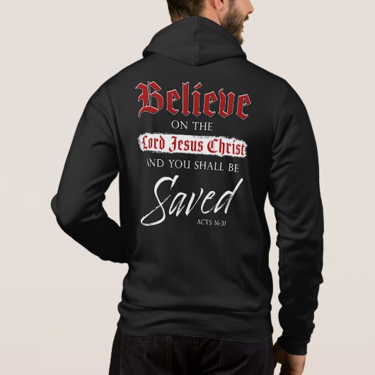 Geloof in de Heer Jezus Christus... wordt het gelo Hoodie (Achterkant)