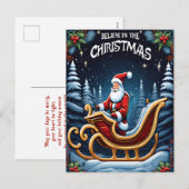 Geloof in de kerst-Magie Feestdagenkaart (Voorkant / Achterkant)