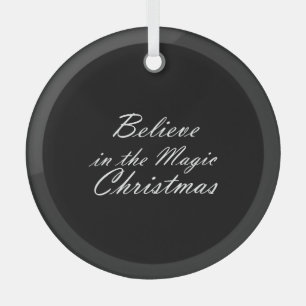 Geloof in de kerst-Magie Glas Ornament