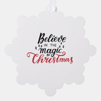 Geloof in de kerst-Magie Ornament Kaart