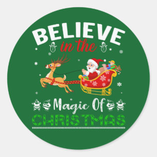 Geloof in de kerst-Magie Ronde Sticker