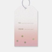 Geloof in de kerstavond. Blush Pink Gold Cadeaulabel (Achterkant)