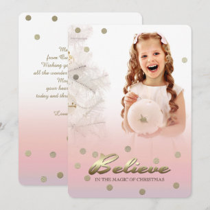 Geloof in de kerstavond. Fotokaarten Feestdagenkaart