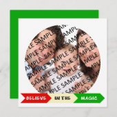 Geloof in de kerstaxkaart feestdagenkaart (Voorkant / Achterkant)