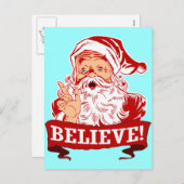 Geloof in de kerstman feestdagenkaart (Voorkant / Achterkant)