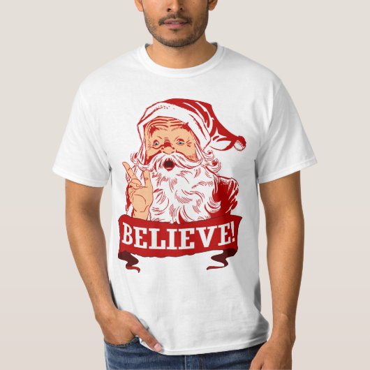 Geloof in de kerstman t-shirt (Voorkant)