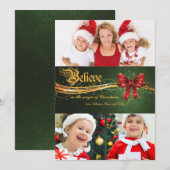 Geloof in de kerstvakantie fotokaart feestdagenkaart (Voorkant / Achterkant)