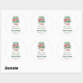 Geloof in de Magic Christmas Typography Candle Ronde Sticker (Vel)