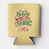 Geloof in de Magic Kersttypografie Blikjeskoeler (Voorkant)