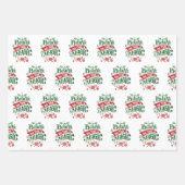 Geloof in de Magic Kersttypografie Inpakpapier Vel (Voorkant 2)