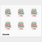 Geloof in de Magic Kersttypografie Ronde Sticker (Vel)
