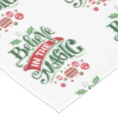 Geloof in de Magic Kersttypografie Tafelkleed (Gekanteld)