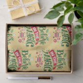 Geloof in de Magic Kersttypografie Tissuepapier (Geschenk)