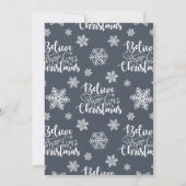 Geloof in de Magic of Kerstfoto Feestdagenkaart (Achterkant)