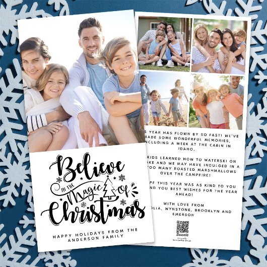 Geloof in de Magic of Kerstfoto Feestdagenkaart
