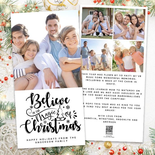 Geloof in de Magic of Kerstfoto Feestdagenkaart