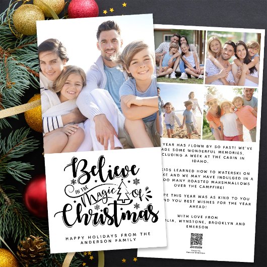 Geloof in de Magic of Kerstfoto Feestdagenkaart