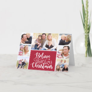 Geloof in de Magic of Kerstfoto Folded Feestdagen Kaart