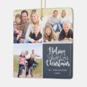 Geloof in de Magic of Kerstfoto Keramisch Ornament (Links)