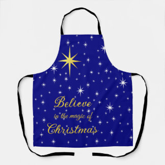 Geloof in de Magic of kerstprintplaat Schort