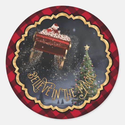 Geloof in de Magie Ronde Sticker (Voorkant)