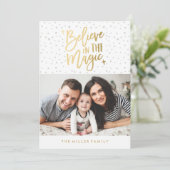 Geloof in de magie | Vakantiefotokaart Feestdagenkaart (Staand voorkant)