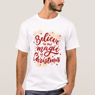 Geloof in de magie van Christmas Sparkle Design T-shirt