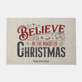 Geloof in de magie van de deurmat van Kerstmis
