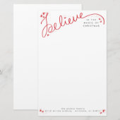 Geloof in de magie van de kerstakerij briefpapier (Voorkant / Achterkant)