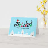 Geloof in de magie van een veganistische kerst   kaart (Gele Bloem)