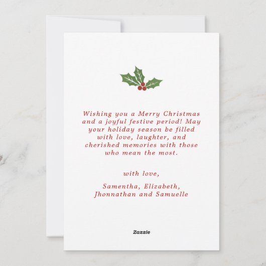 Geloof in de magie van het eenvoudige kerstscript feestdagenkaart (Achterkant)