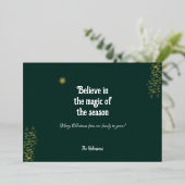 Geloof in de Magie van het Seizoen Folie Feestdagenkaart (Staand Voorkant)