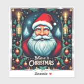 Geloof in de magie van Kerstfeest Sticker (Vel)