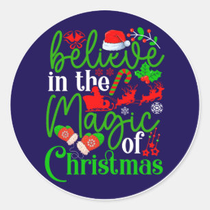 Geloof in de magie van Kerstmis-82307 Ronde Sticker