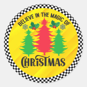 Geloof in de Magie van Kerstmis-82309 Ronde Sticker
