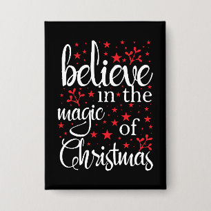 Geloof in de Magie van Kerstmis Button