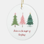 Geloof in de magie van Kerstmis Keramisch Ornament (Links)