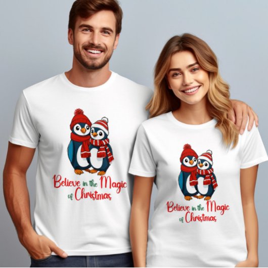 Geloof in de magie van Kerstmis Pinguïn T-shirt