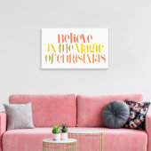 Geloof in de magie van Kerstmis - Retro Style Canvas Afdruk (Insitu (Woonkamer))