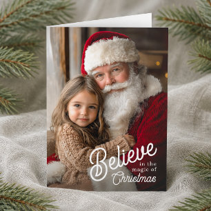 Geloof in de Magie van Kerstmis Volledige Foto Feestdagen Kaart