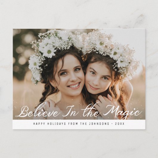 GELOOF IN DE MAGIE | vrolijk kerstfeest Briefkaart (Voorkant)