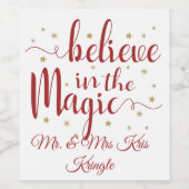 Geloof in de magie wijn etiket (Enkel label)