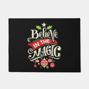 geloof in de magische kerst deurmat
