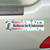 GELOOF IN DE UNICORNS-bumpersticker Bumpersticker (Op auto)
