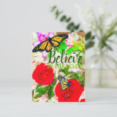 Geloof in de Waterverf van Miracles Monarch Butter Briefkaart (Staand voorkant)