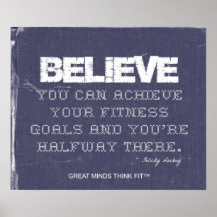 Geloof in Denim Fitness Poster