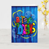 Geloof in dromen kaart (Gele Bloem)