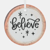 Geloof in een Holiday Keepsake Tree Glas Ornament (Voorkant)