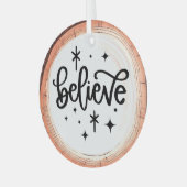 Geloof in een Holiday Keepsake Tree Glas Ornament (Voorkant links)