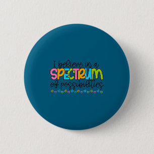 Geloof in een spectrum van mogelijkheden autisme ronde button 5,7 cm